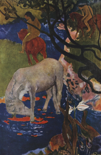 le cheval blanc par Gauguin
